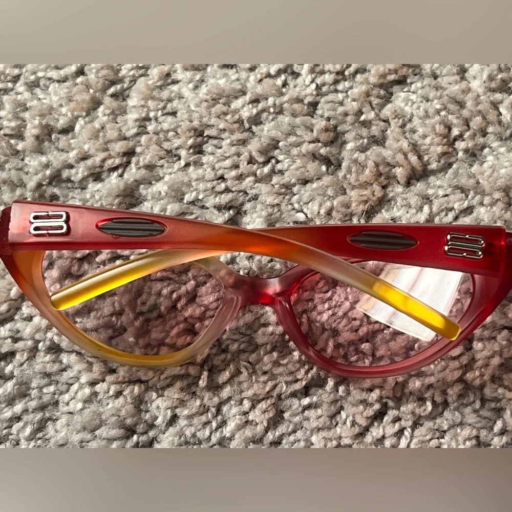 Red and Yellow Cat-Eye Sunglasses